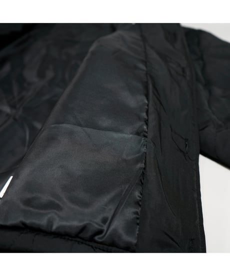 QUILTING NYLON  RELAXED BUTTON JACKET / BLACK
