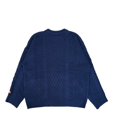 CABEL LOOSE KNIT SWEATER / NAVY