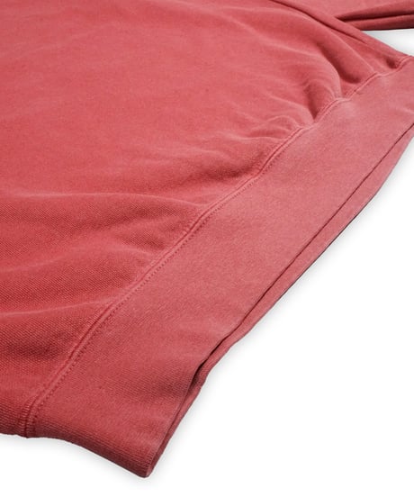 LETTER LOGO GARMENT DYE SWEATSHIRTS / RED