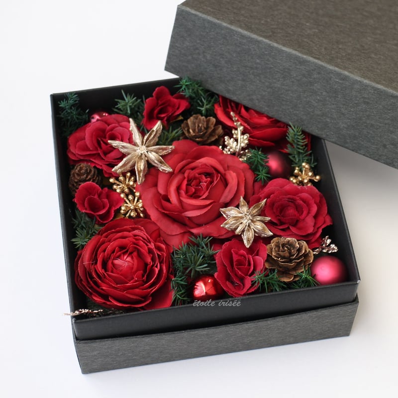 クリスマス】バラのフラワーボックス | etoile-irisee