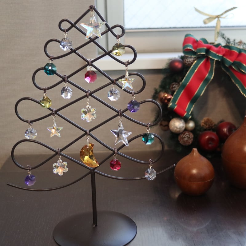 クリスタル】ワイヤーツリー飾り