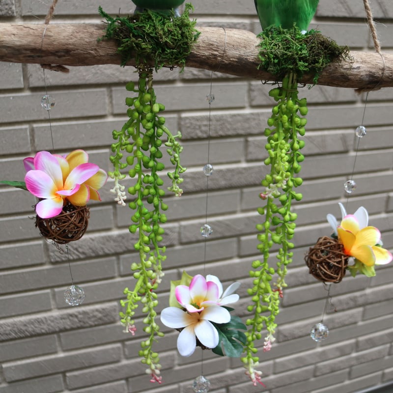 南国の鳥と花のサンキャッチャー | etoile-irisee