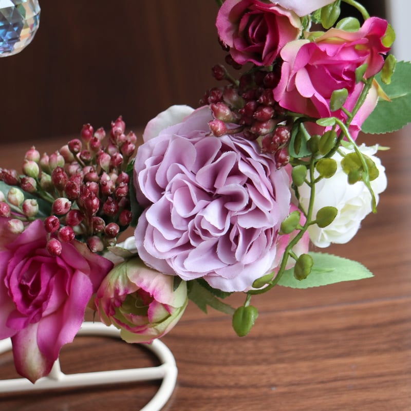 バラのクレセントリースサンキャッチャー | etoile-irisee