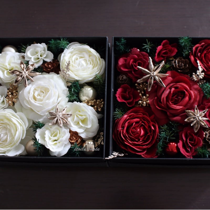 クリスマス】バラのフラワーボックス | etoile-irisee