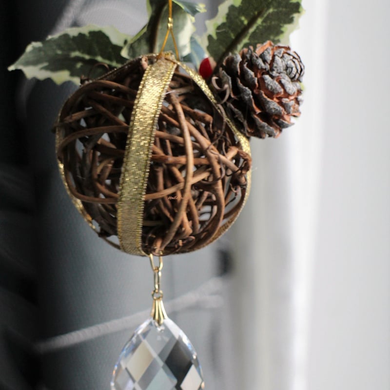 フランスアンティーク素材　オーナメント　クリスマス　サンキャッチャー　鍵穴 フランスアンティーク素材 オーナメント クリスマス サンキャッチャー