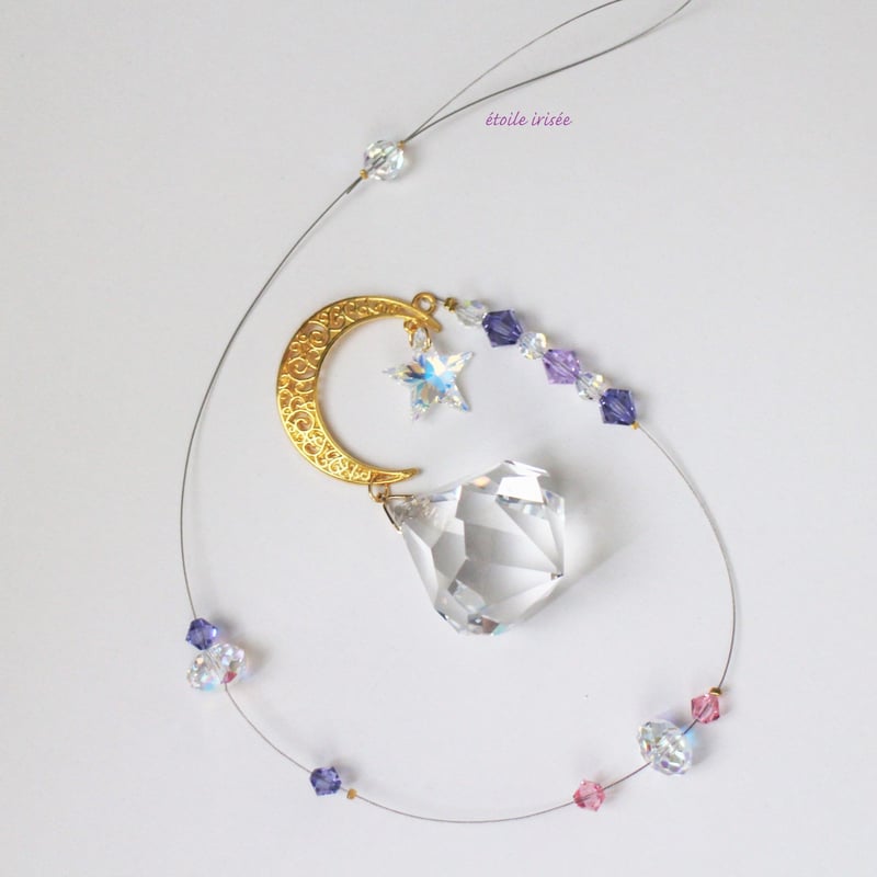aphrodite ✩.*˚確認ページ　ボルドー40㎜サンキャッチャー aphrodite ✩.*˚確認ページ ボルドー40㎜サンキャッチャー 月と