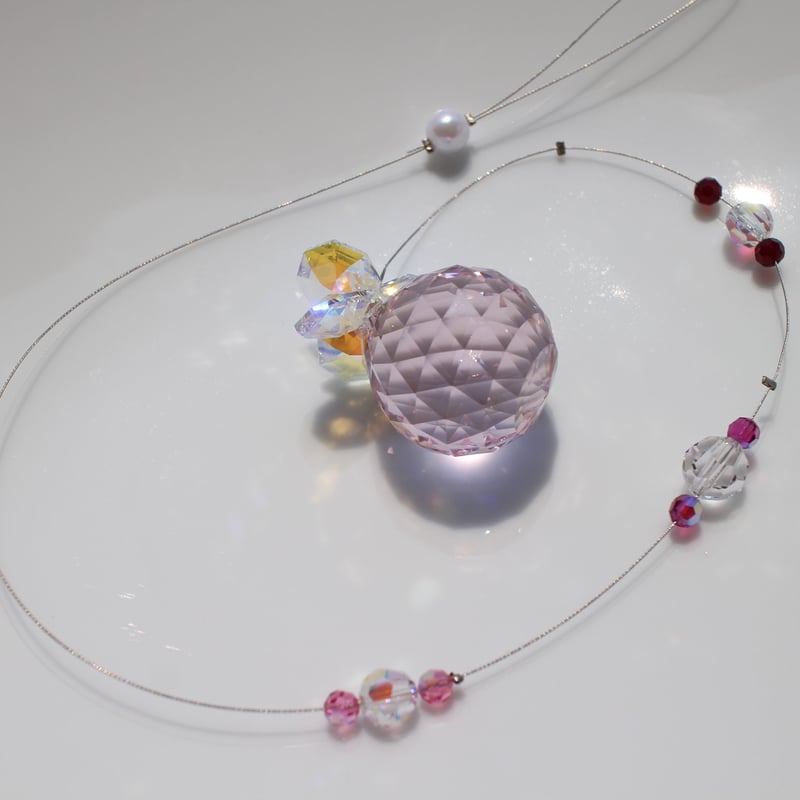 30㎜スワロフスキーボールのきらきらサンキャッチャー（ピンク