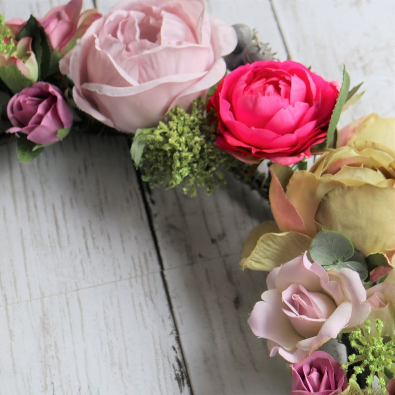 薔薇のフラワーリース～アンティーク・カラー～ | etoile-irisee