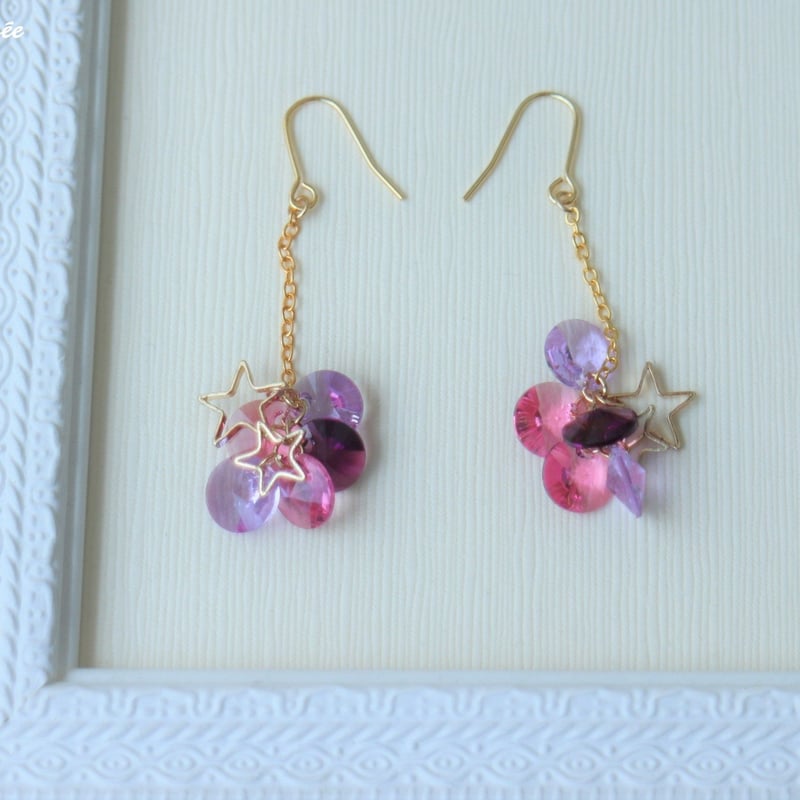星屑のサンキャッチャーピアス | etoile-irisee