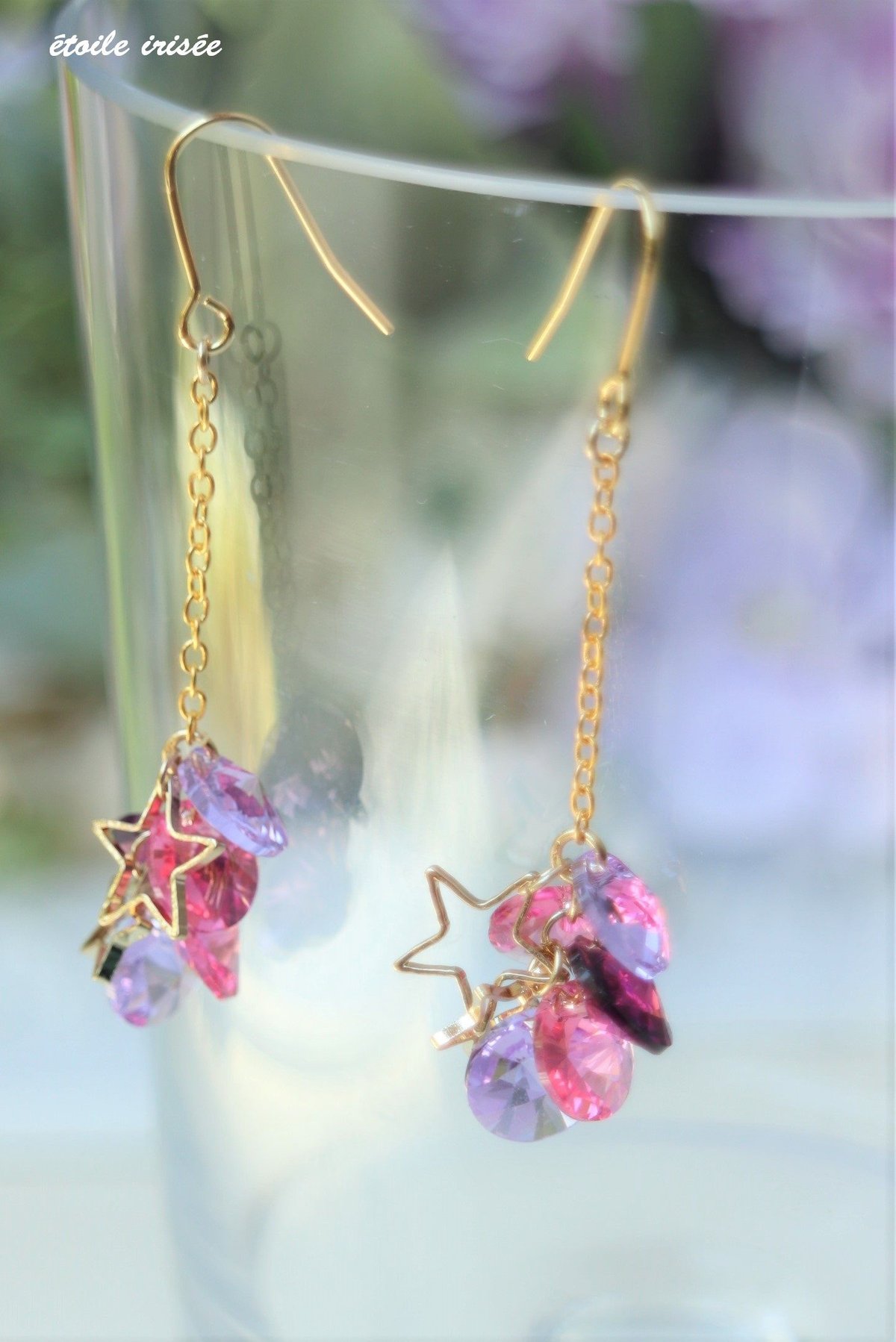 星屑のサンキャッチャーピアス | etoile-irisee
