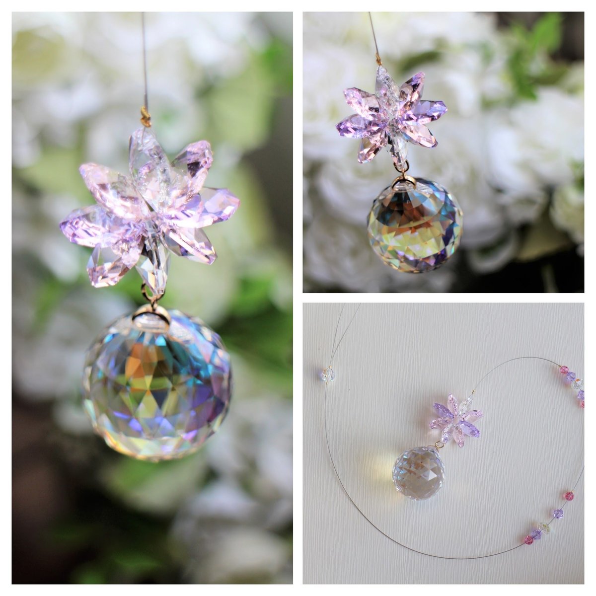 レインボーフラワーのサンキャッチャー | etoile-irisee