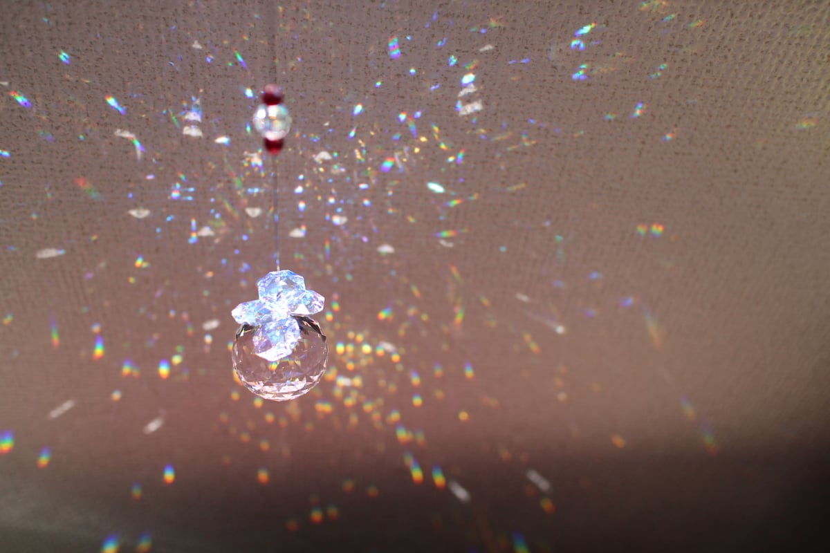 30㎜スワロフスキーボールのきらきらサンキャッチャー（ピンク