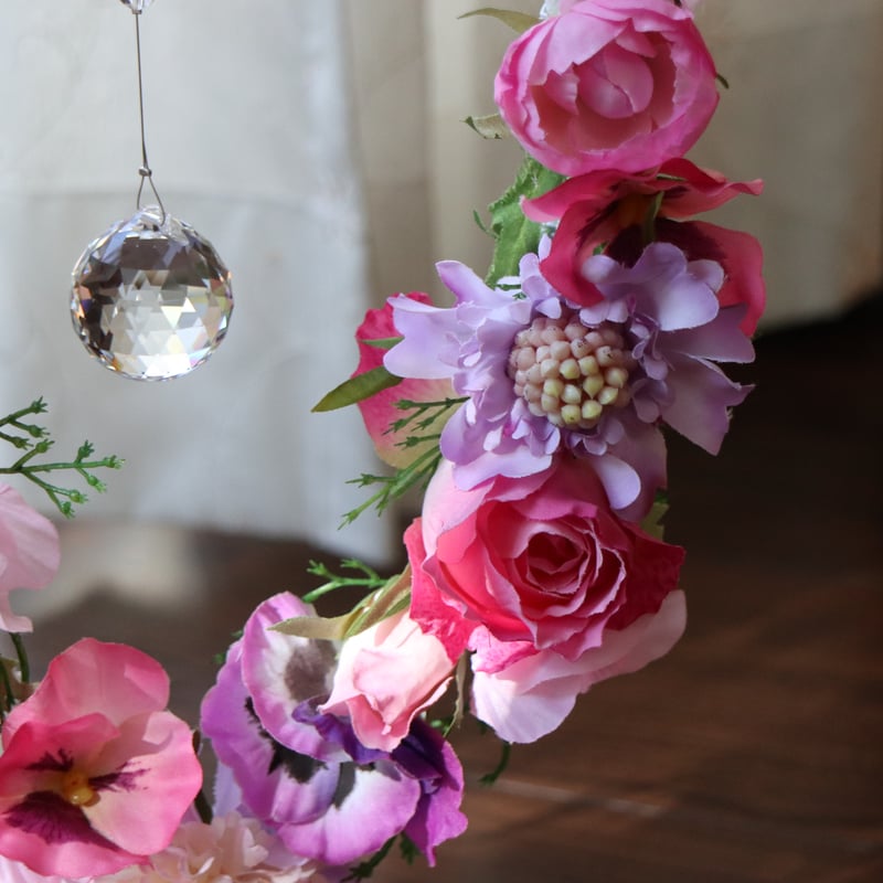 春色のクレストスタンドリースサンキャッチャー | etoile-irisee