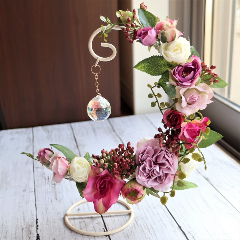 バラのクレセントリースサンキャッチャー | etoile-irisee