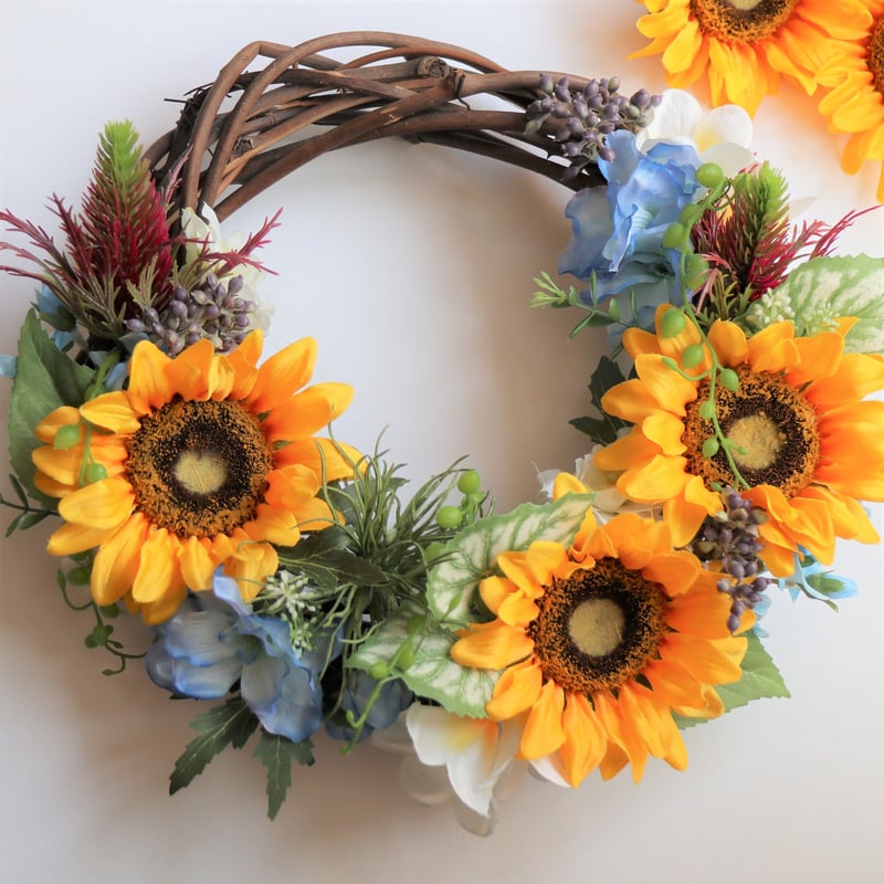専用 ひまわりとマスカットとお花のリース  ひまわり  リース  フラワーリース 専用 ひまわりとマスカットとお花のリース ひまわり リース フラワー