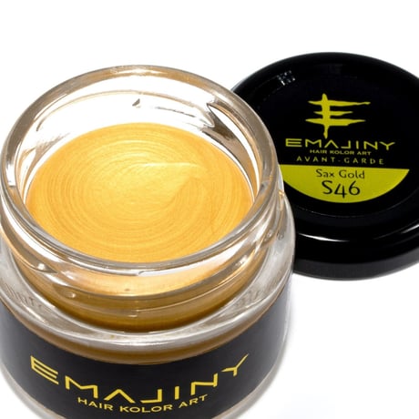 【公式】EMAJINY Sax Gold S46（サックスゴールドヘアカラーワックス）金 36g 【日本製】【無香料】【シャンプーでサッと洗い流せる１日派手髪】