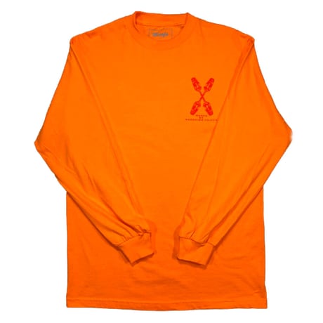 Dos caras L/S Orange, White