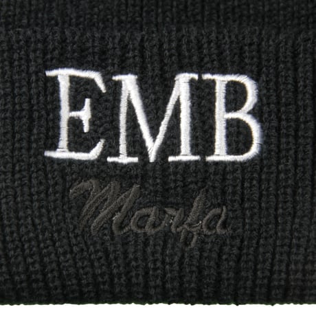 EMB Knit Cap Black