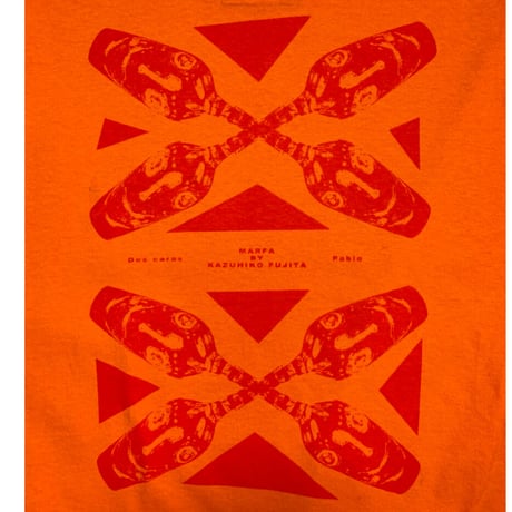 Dos caras L/S Orange, White