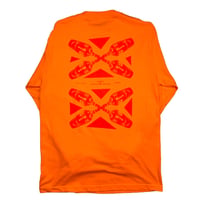 Dos caras L/S Orange, White
