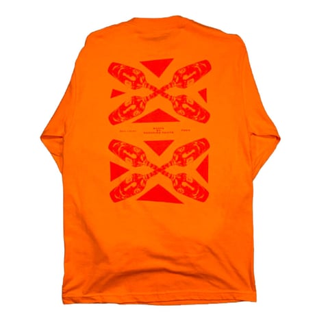 Dos caras L/S Orange, White