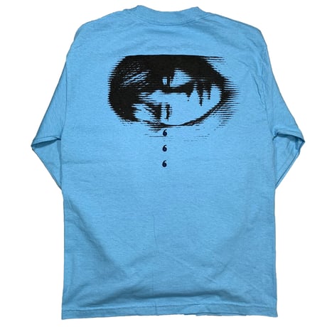 666 L/S Carolina Blue, White