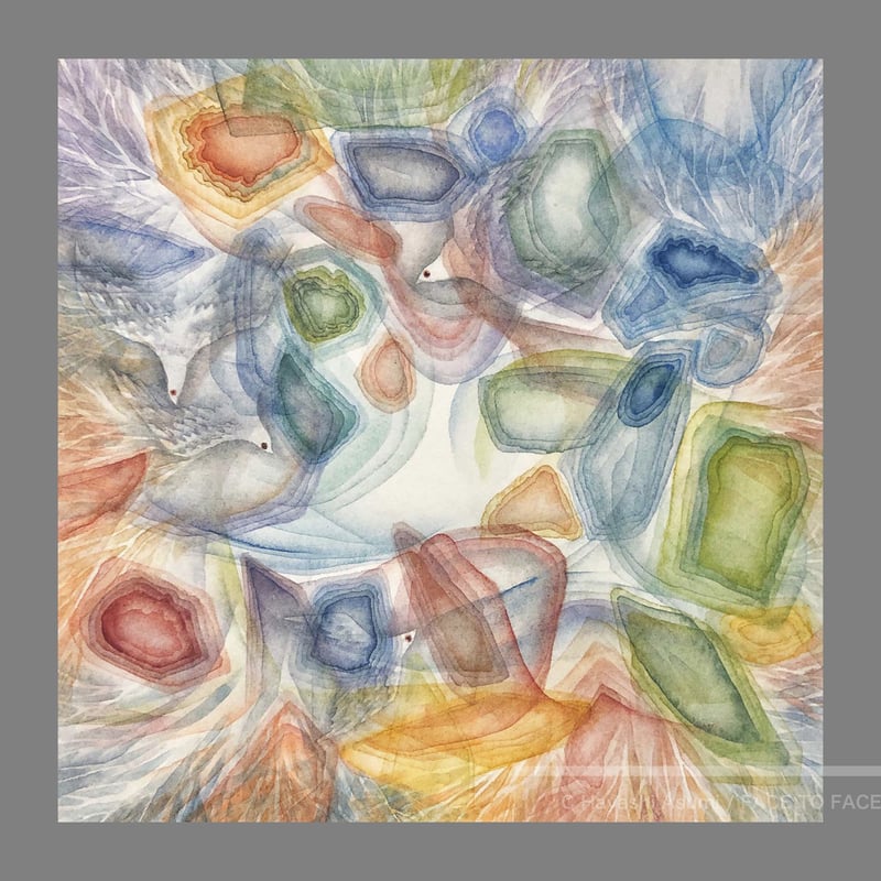 林 明日美作品 「見えない光 II」水彩画作品(額付) | FACE TO FACE WEB