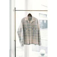 Name. : COTTON FLANNEL PLAID OPEN COLLAR SHIRT : DISTRESSED