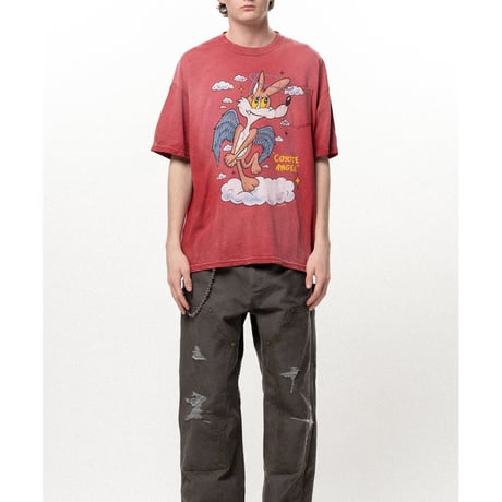 KAMIYA : "COYOTE ANGEL" Distressed Pocket T-shirt
