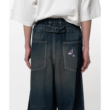 Maison MIHARA YASUHIRO : Kids Sticker Printed Baker Denim Pants