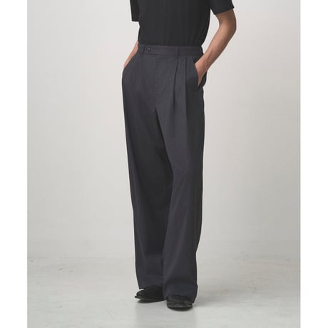 JUHA : 2TUCK WIDE PINSTRIPE PANTS