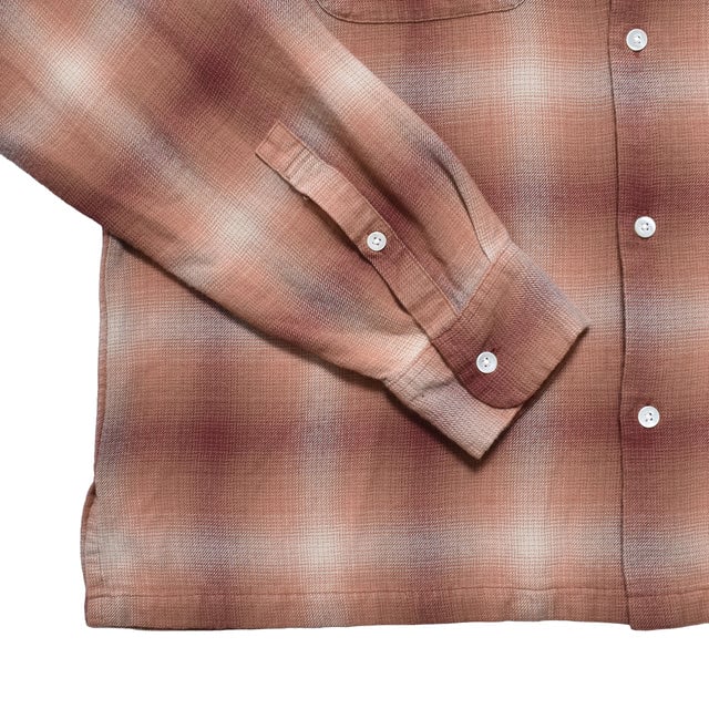MINEDENIM : R.Flannel Ombre Open Collar SH | BI