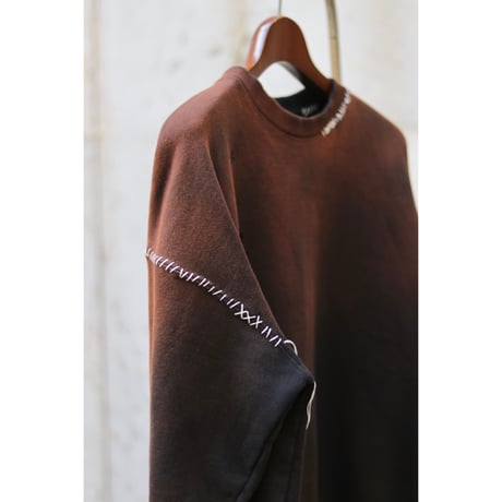 -BD EXCLUSIVE- NAME:SASHIKO SWEAT SHIRT : DISTRESSED