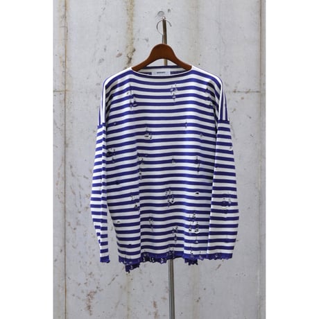 sulvam : Damage Border Knit