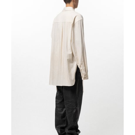KAMIYA : Ash Fade Drawstring Cuff Shirt