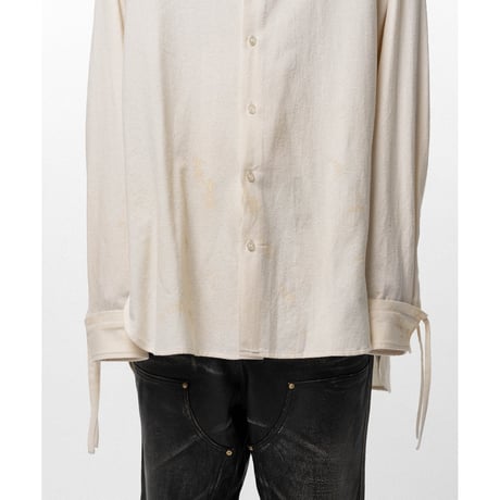 KAMIYA : Ash Fade Drawstring Cuff Shirt
