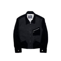 The Letters : COMBINATION ZIP JACKET -BLANCKET LINEN WOOL-