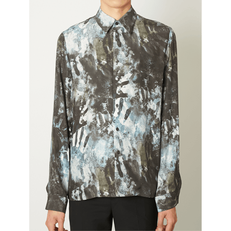 TAAKK : HAND MOTIF SILK SHIRT