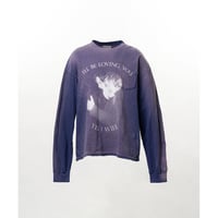 KAMIYA : "LOVING" Distressed Long-Sleeve Pocket T-shirt