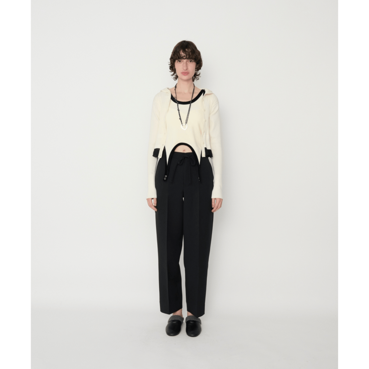 JANE SMITH : COTTON VELOUR UP AND DOWN TANK TOP