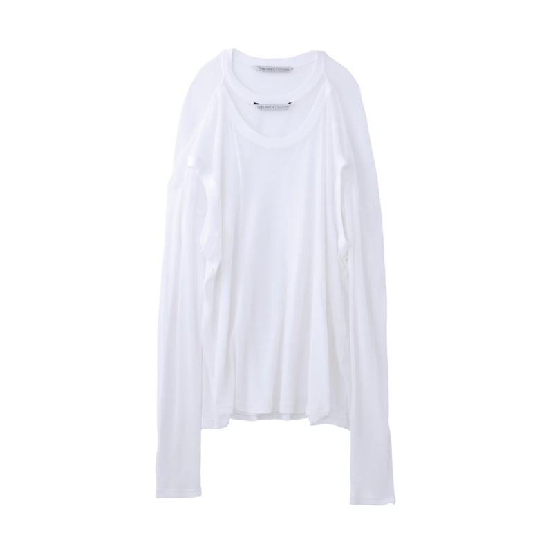 Uneven lace ls top – JOHN LAWRENCE SULLIVAN - トップス