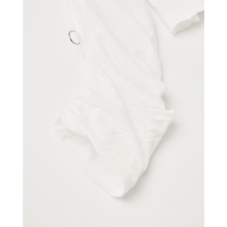 NAME. : GATHERED LONG SLEEVE TEE : MUSLIN