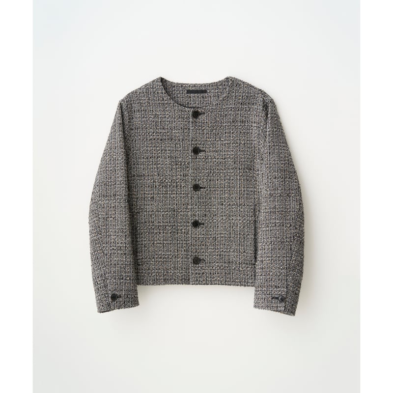 永瀬廉着用 JUHA FANCY TWEED SHORT JACKET JUHA : FANCY TWEED NO-COLLAR JACKET | BIRTH DAY