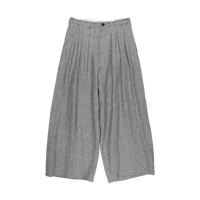sulvam : Glen Check Tuck Wide Pants