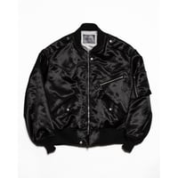 The Letters : WESTERN FLIGHT JACKET - DOUBLE WEIGHT CLOTH NYLON COTTON SATIN -