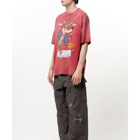 KAMIYA : "COYOTE ANGEL" Distressed Pocket T-shirt