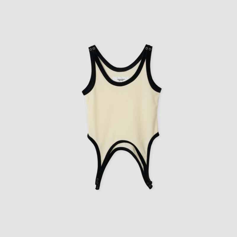 JANE SMITH : COTTON VELOUR UP AND DOWN TANK TOP