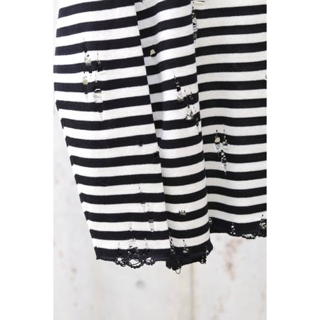 sulvam : Damage Border Knit