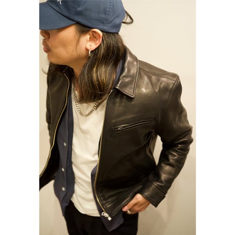 MINEDENIM : Leather Zipup JKT