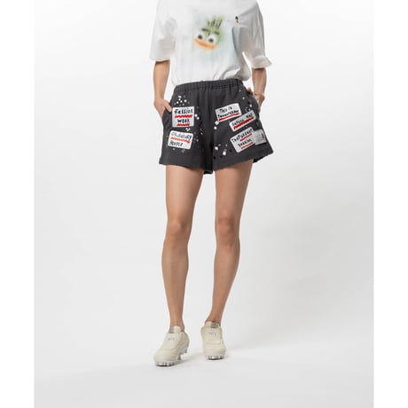 Maison MIHARA YASUHIRO : Embellished Sticker Sweat Shorts